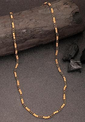 Gold Gold Plated Artificial Beads Chain