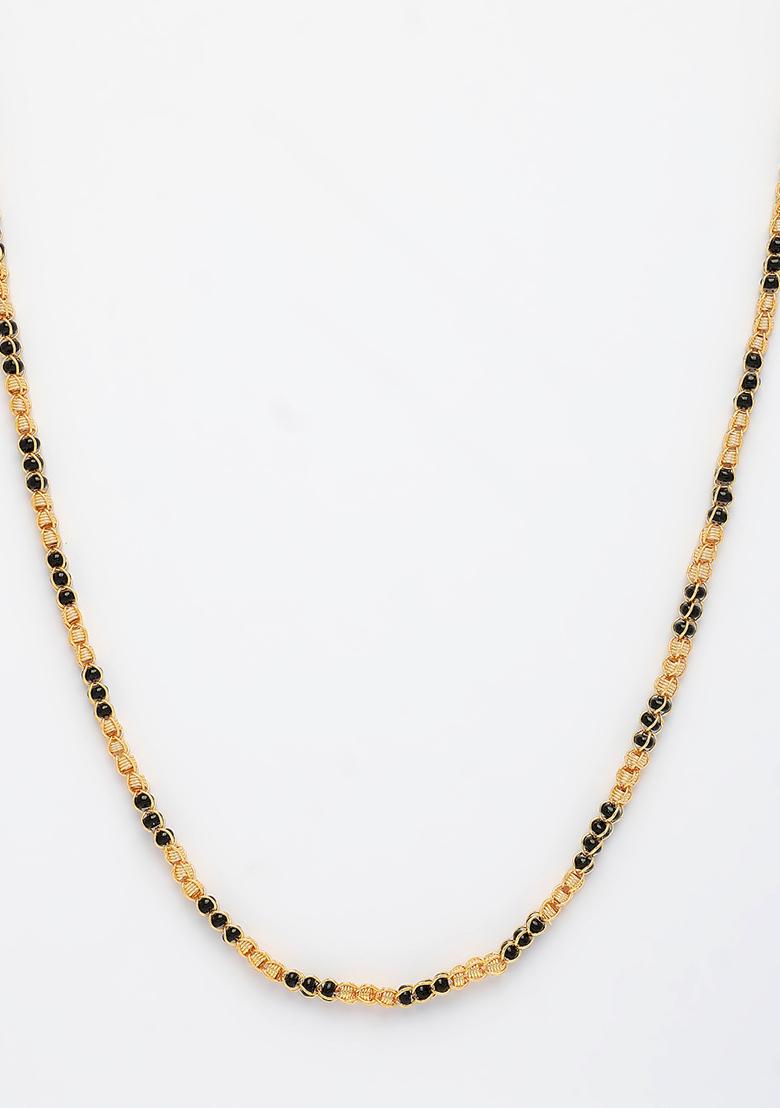 Gold Gold Plated Artificial Beads Chain