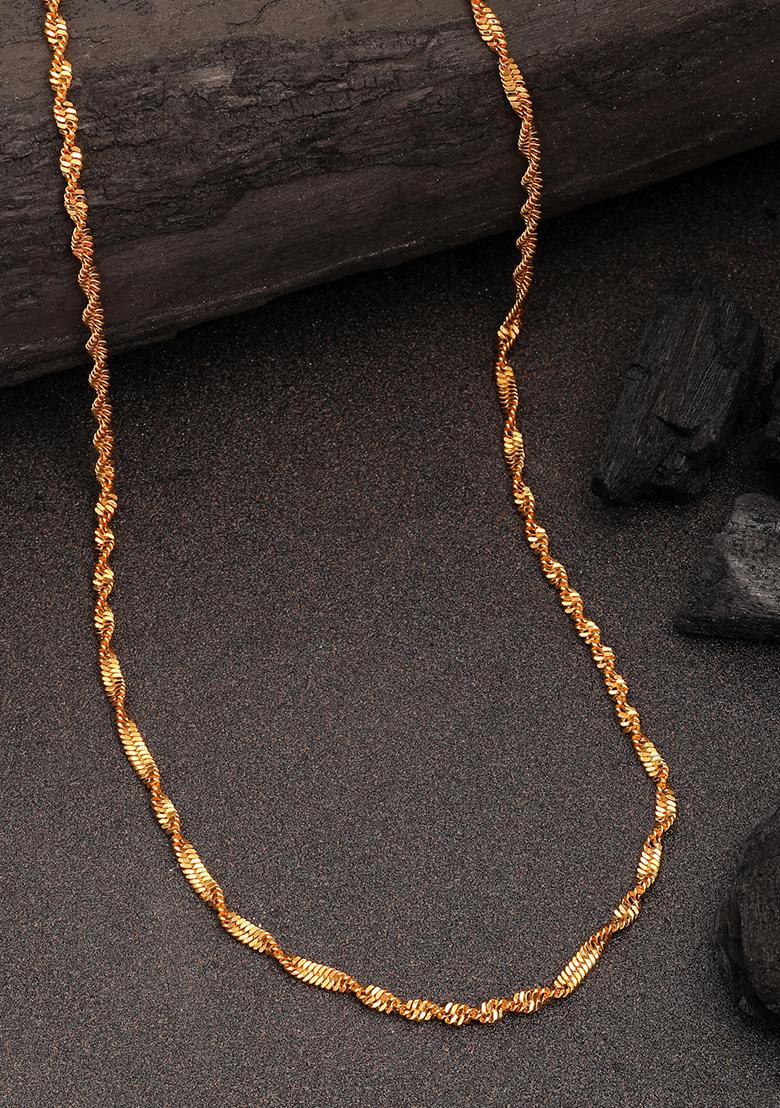 Gold Set Of 3 Gold Plated Minimal Chain