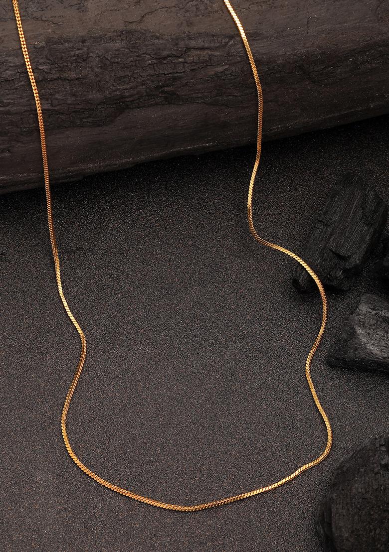 Gold Set Of 3 Gold Plated Minimal Chain