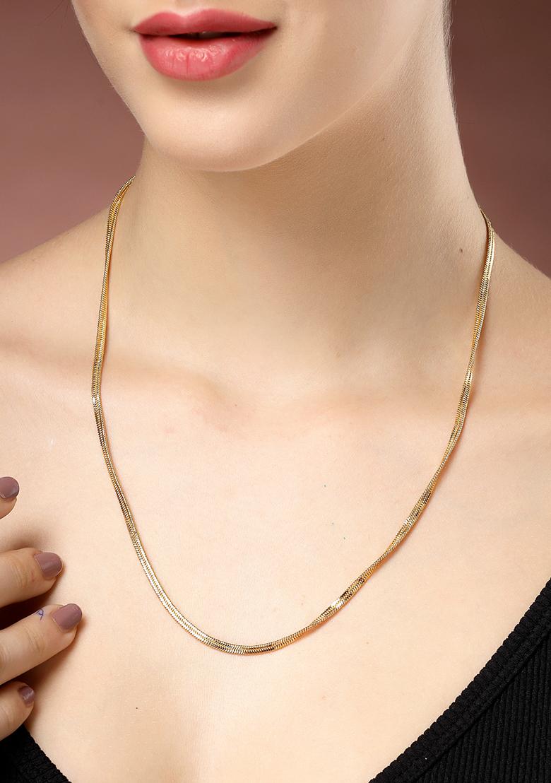 Gold Set Of 5 Gold Plated Minimal Chain