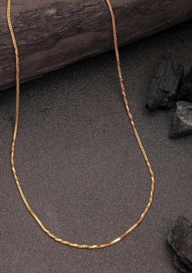 Gold Set Of 5 Gold Plated Minimal Chain