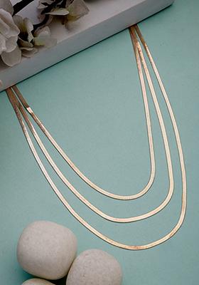 Gold Rose Gold Plated Minimal Layered Chain