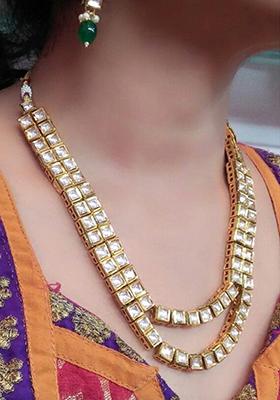 Green Kundan Work Necklace Set