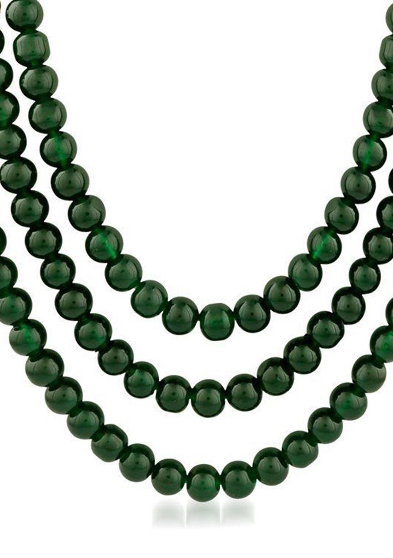Green Kundan Work Necklace Set