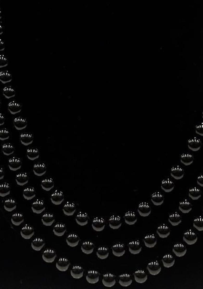 Black Kundan Work Necklace Set