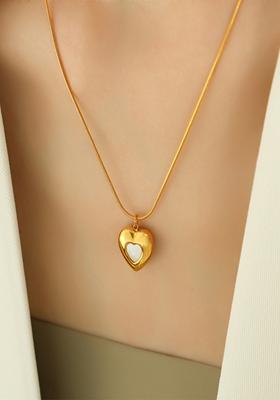 Gold Plated Heart Pendant Necklace
