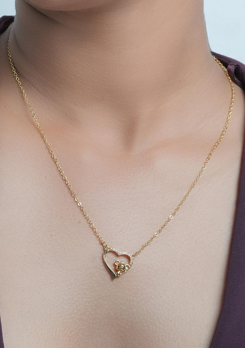 Gold Platedkoala Bear Heart Pendant Necklace