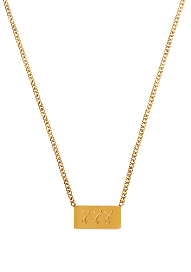 Gold Plated Waterproof Antitarnish Angel Number Pendant