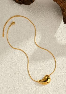 Gold Plated Waterproof Antitarnish Teardrop Pendant