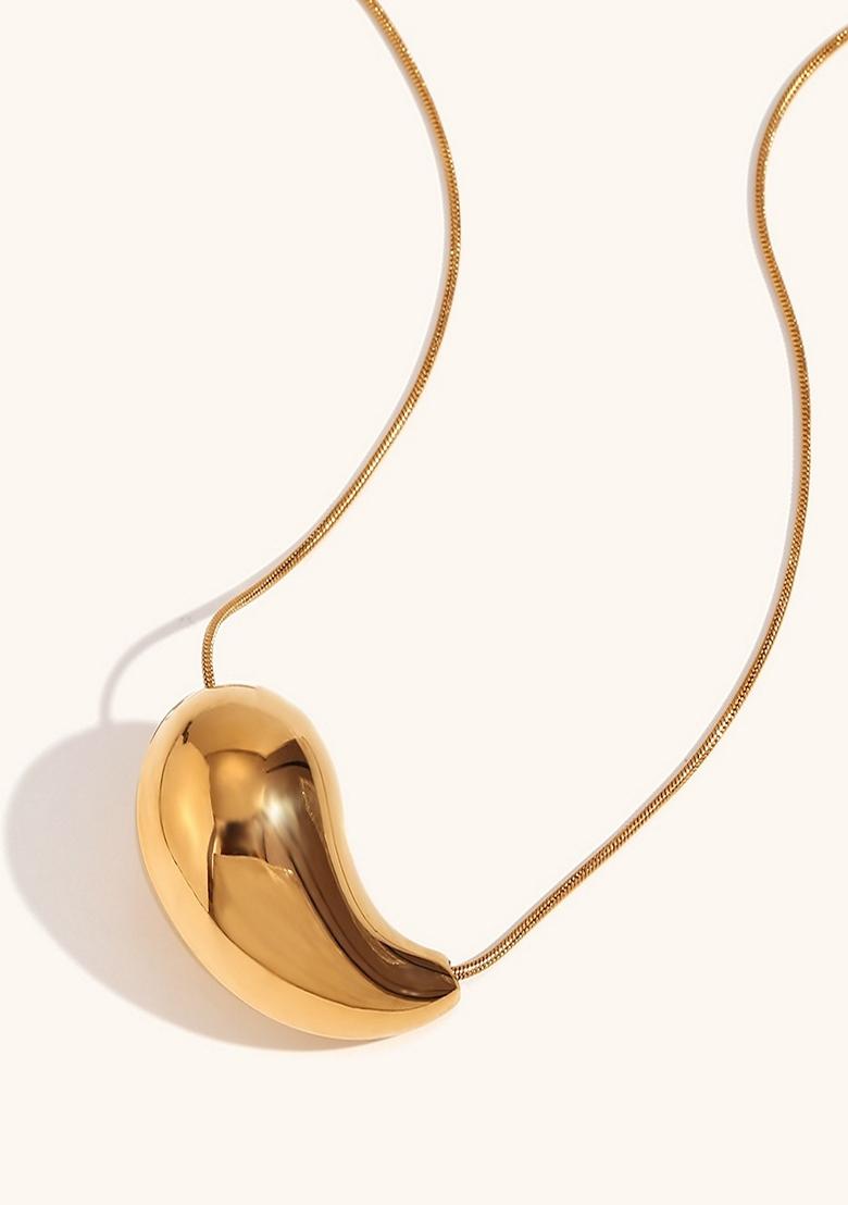 Gold Plated Waterproof Antitarnish Teardrop Pendant