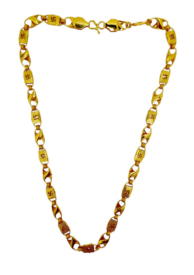 Gold Plated Swastik Chain