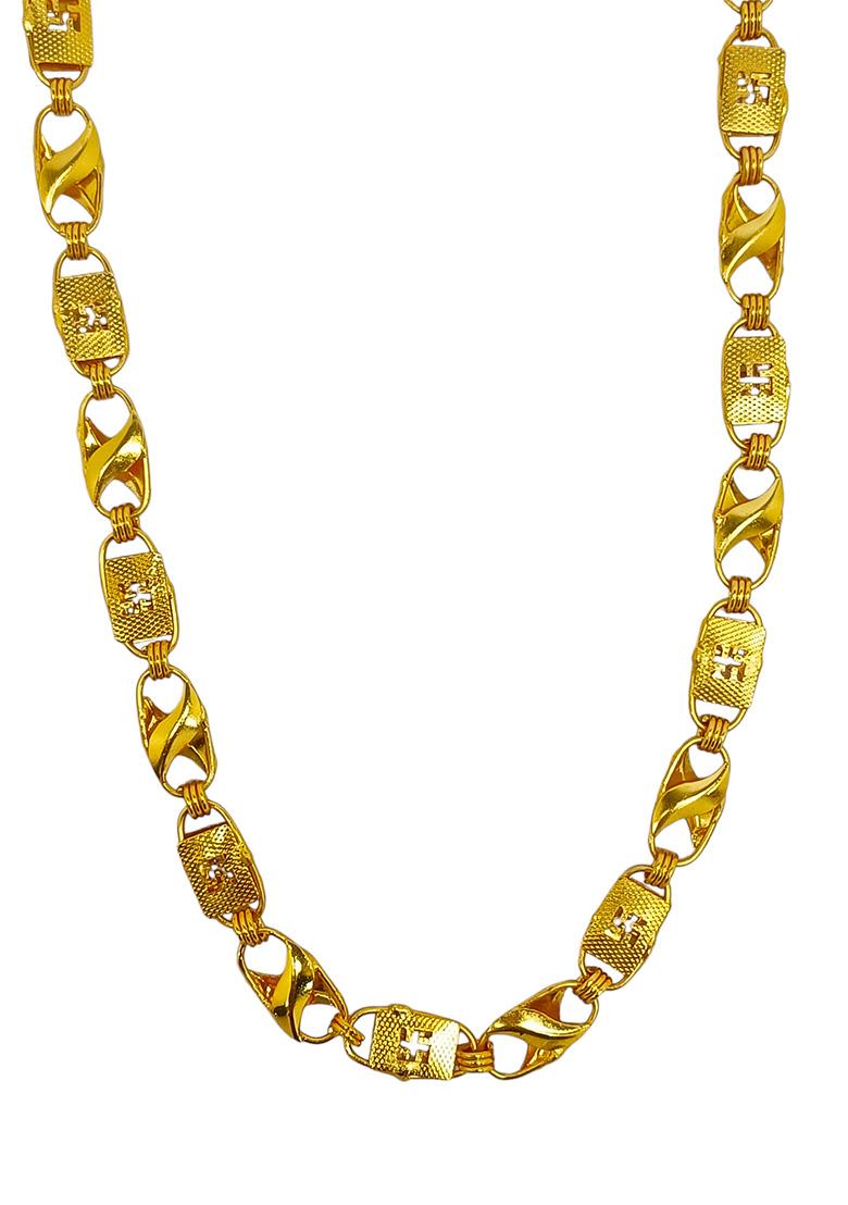 Gold Plated Swastik Chain
