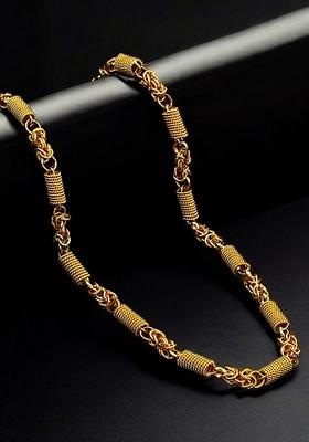 Gold Plated Twisted Barrel Chain