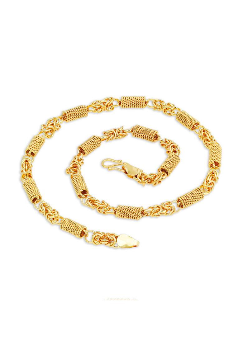 Gold Plated Twisted Barrel Chain