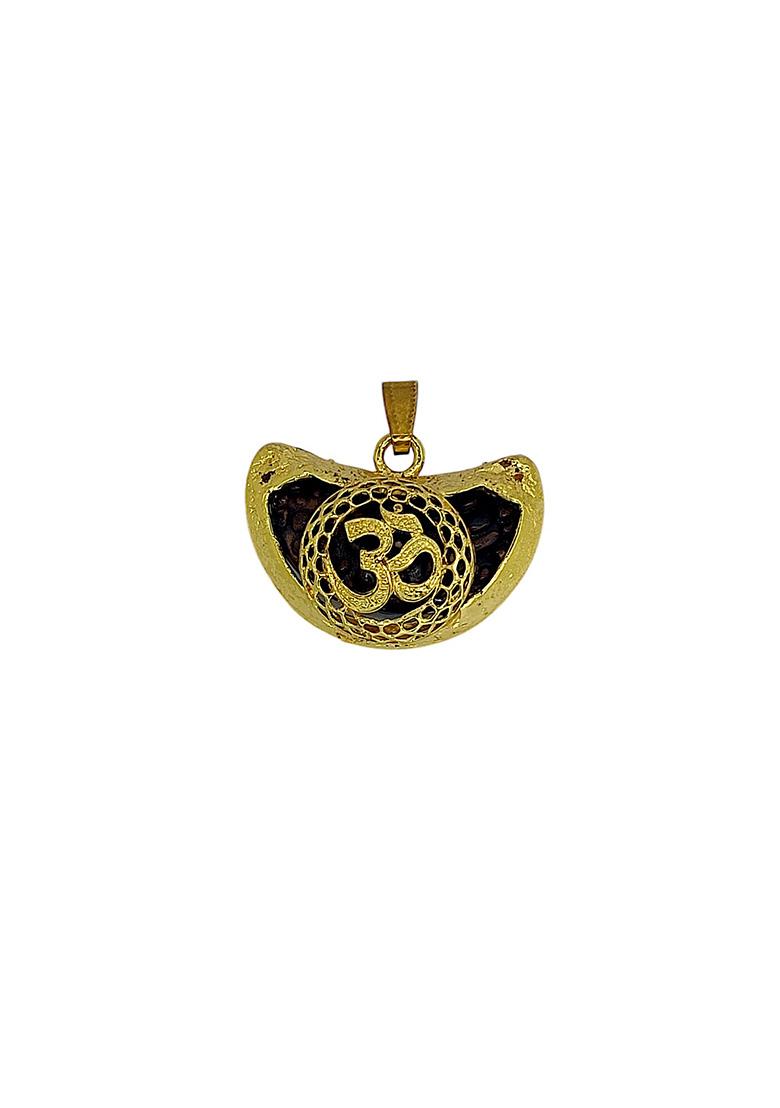 Gold Plated Om Rudraksha Chain With Pendant