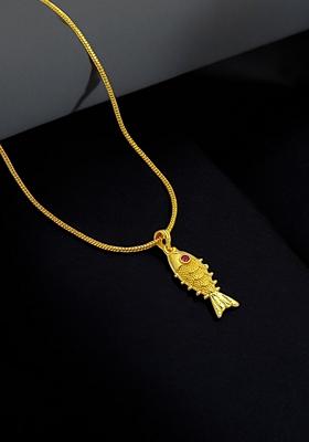 Gold Plated Fish Pendant Chain