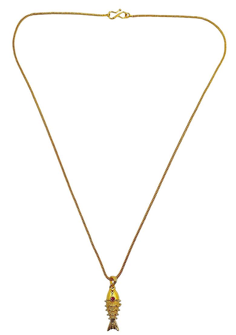 Gold Plated Fish Pendant Chain