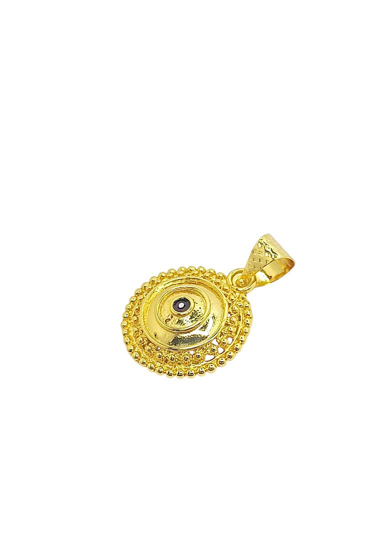 Gold Plated Round Meenakari Pendant Chain