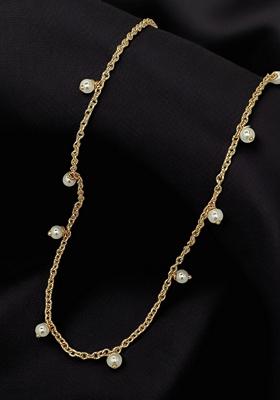 Gold Plated Artificial Beads Chain