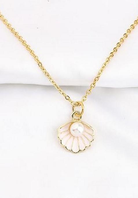 Gold Plated Shell Pendant Chain