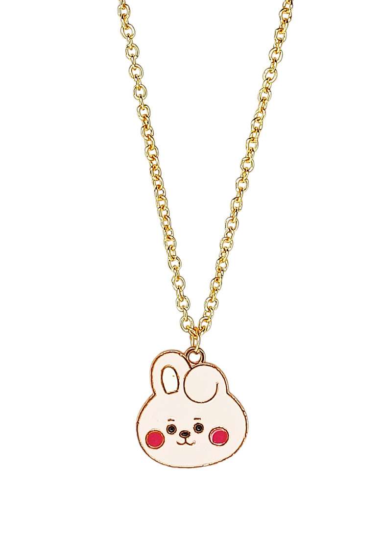 Gold Plated Cute Bts Cooky Link Chain - Indya