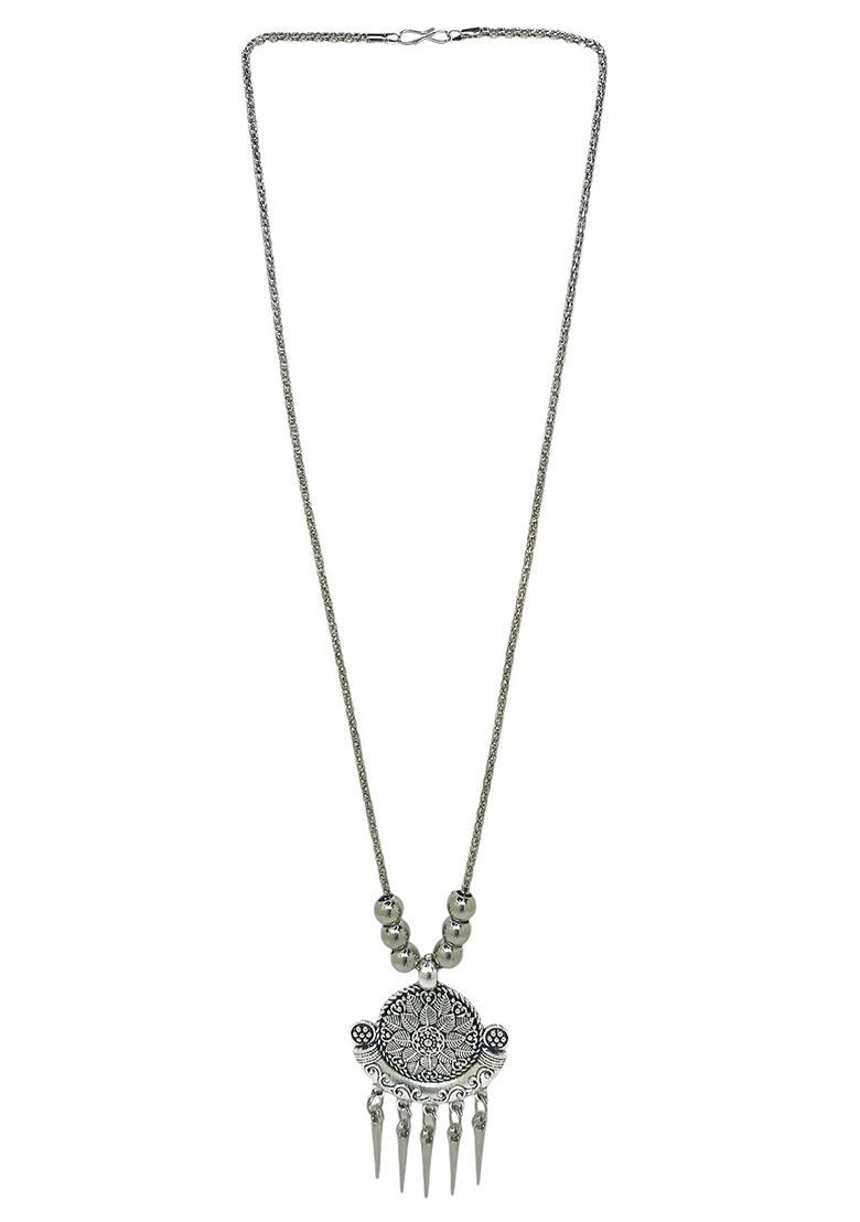 Silver Plated And Beaded Jewellery Set