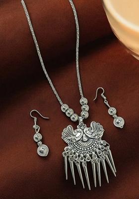 Silver Oxidised Handcrafted Jewellery Set