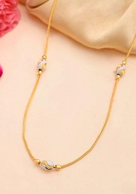Gold Plated Chain With Hand Crafted Beads