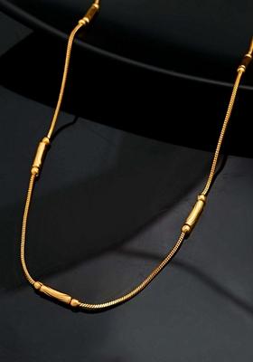Gold Plated Designer Chain With Pipe