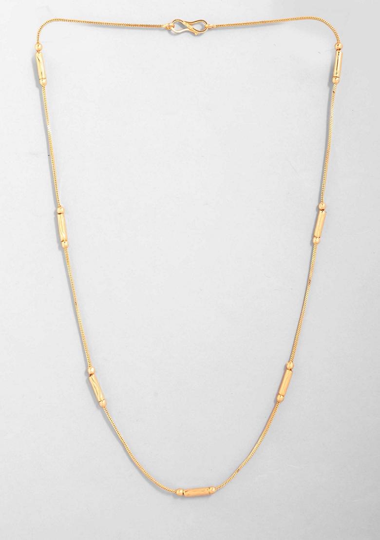 Gold Plated Designer Chain With Pipe