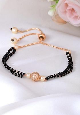 Gold Plated Ad Stone Studded Mangalsutra Bracalet