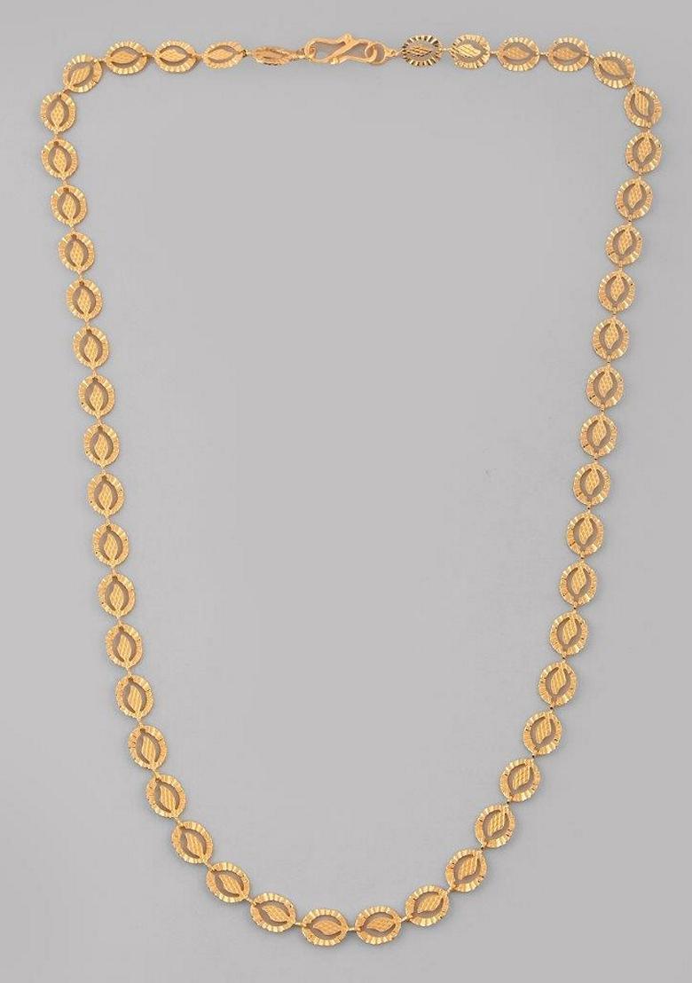 Gold Plated Self Designed Oval Shaped Chain