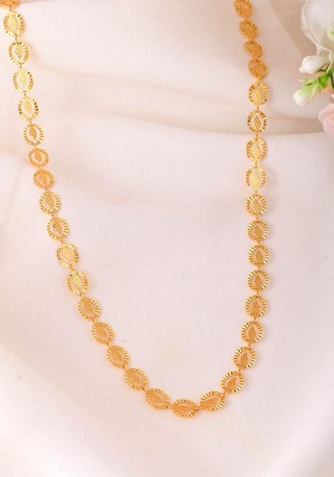 Gold Plated Self Designed Oval Shaped Chain