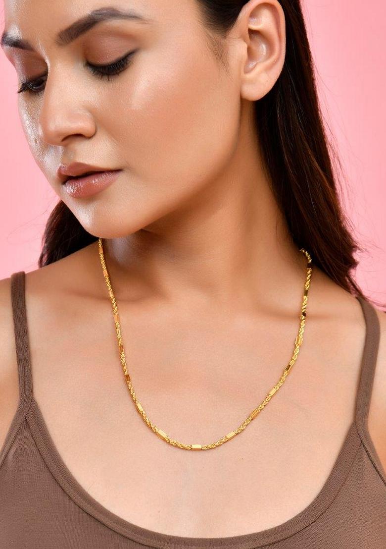 Gold Plated Pipe Chain