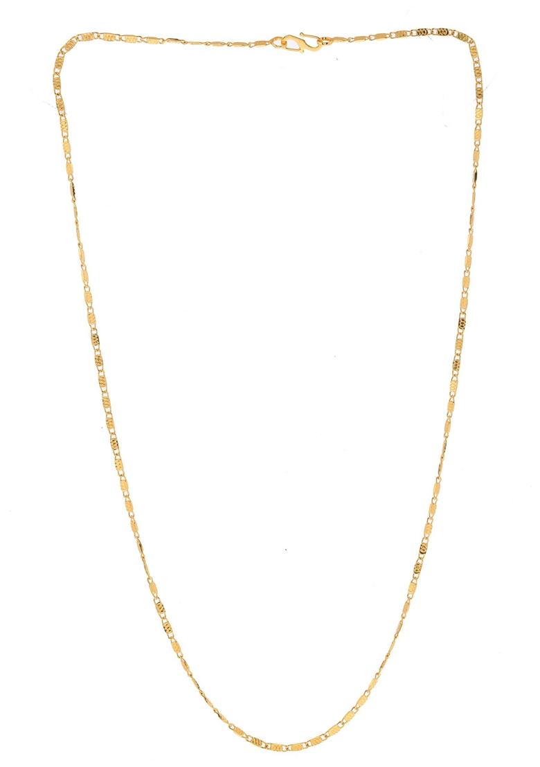 Gold Plated Designer Biscuit Shaped Chain