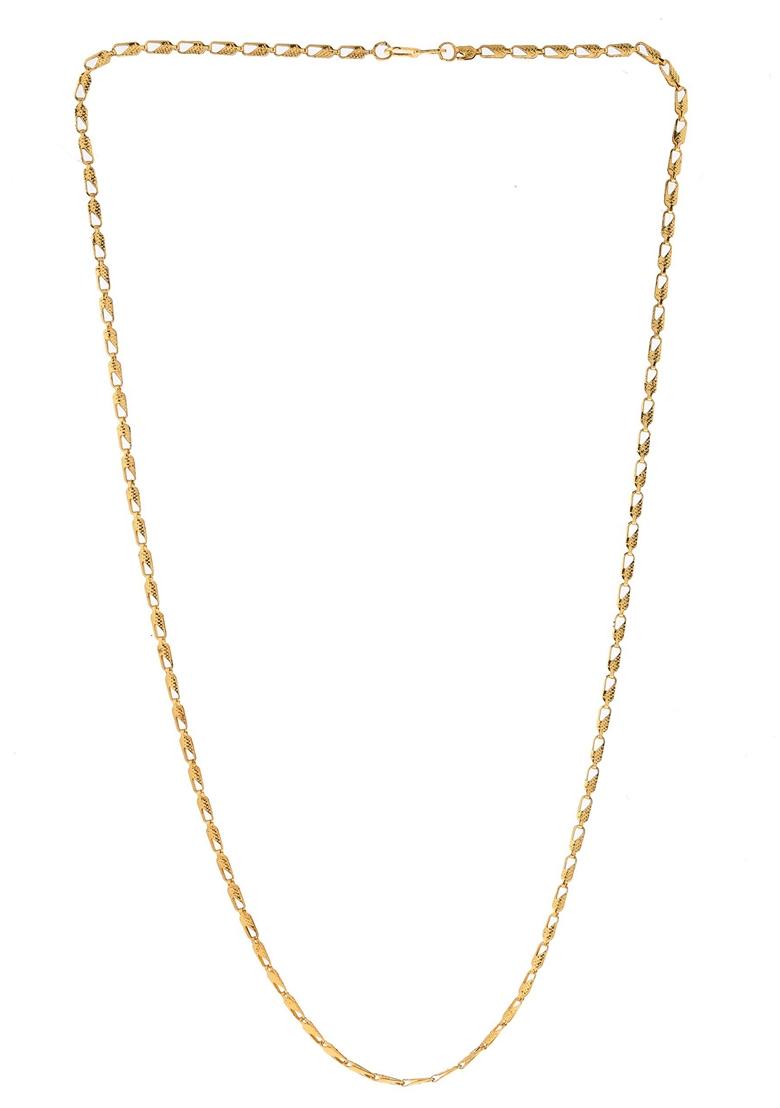 Gold Plated Designer Biscuit Shaped Chain