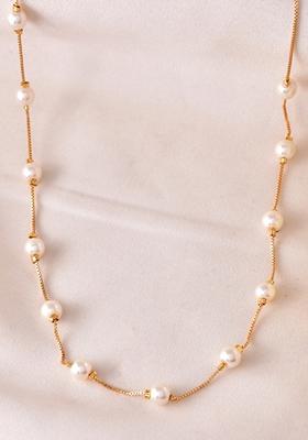 Gold Plated Pearl Chain