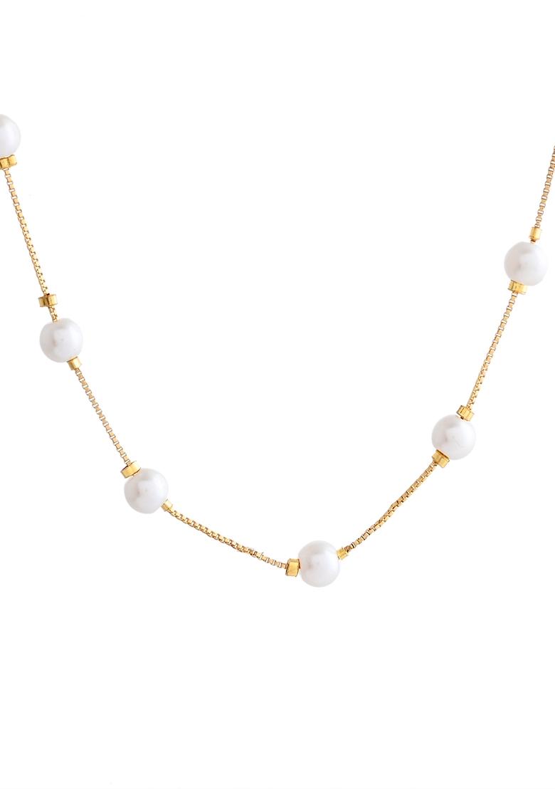 Gold Plated Pearl Chain
