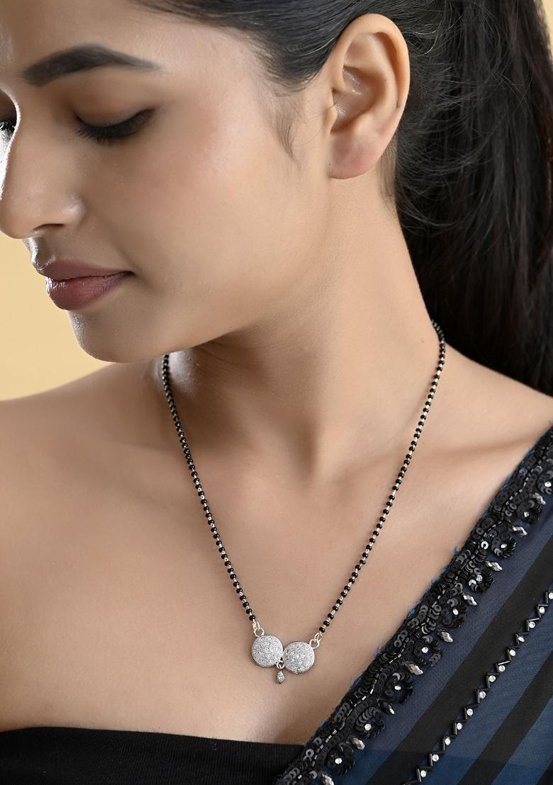 Silver Plated Stone Studded Elegent Mangalsutra