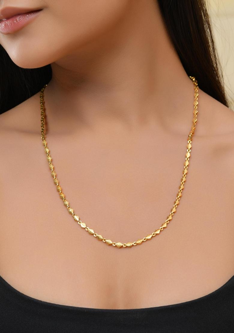 Gold Plated Designer Oval Chain