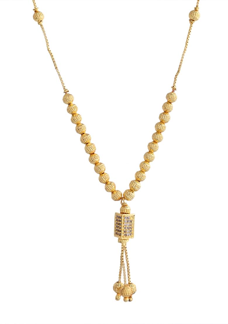 Gold Plated Stainless Steel Stone Studded Chain