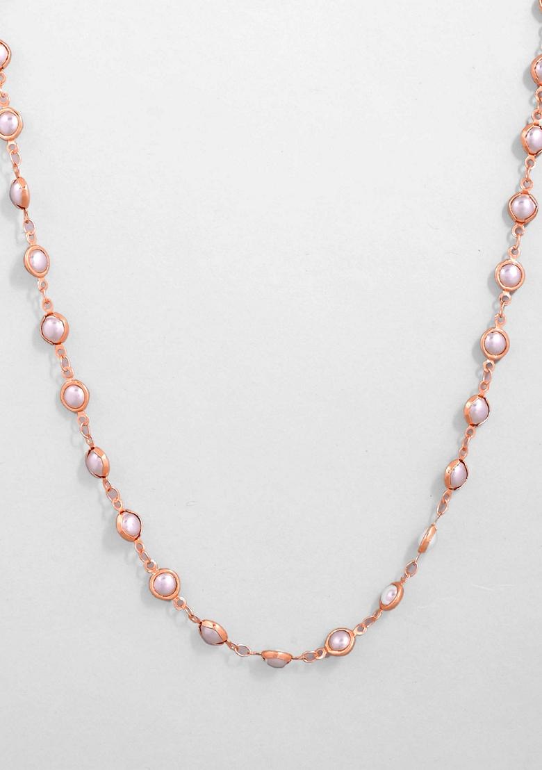 Gold Plated Chain With Pearls
