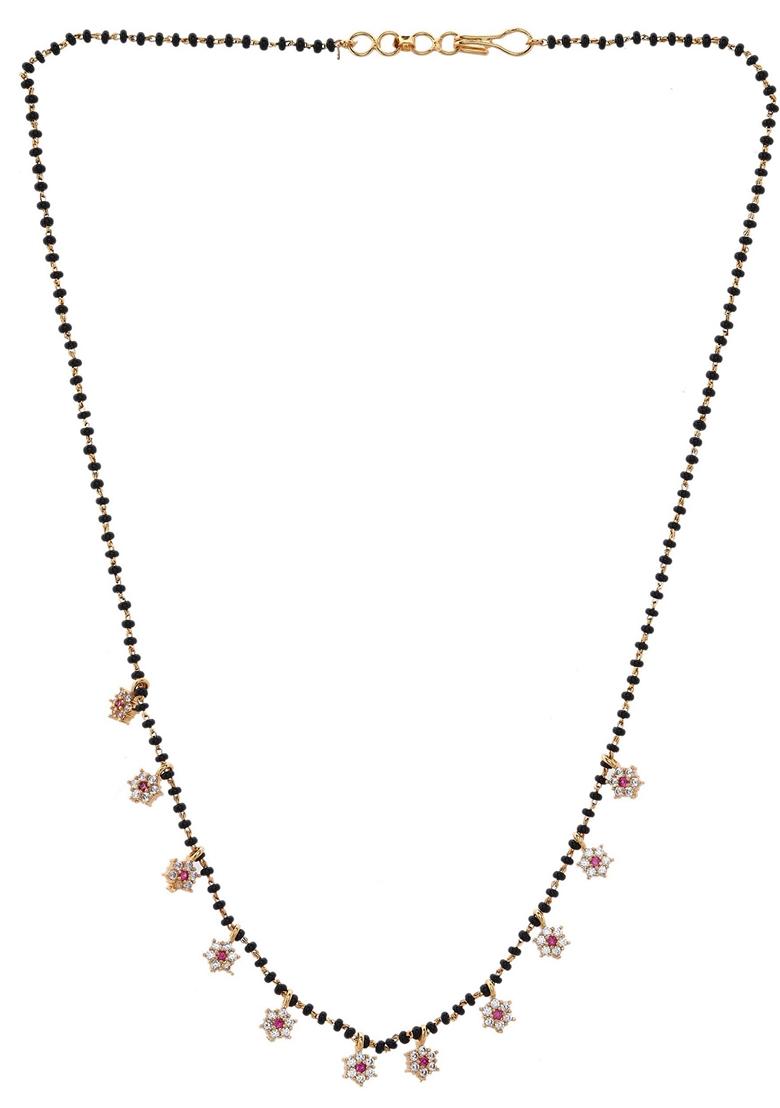 Gold Plated Ad Stone Studded Mangalsutra