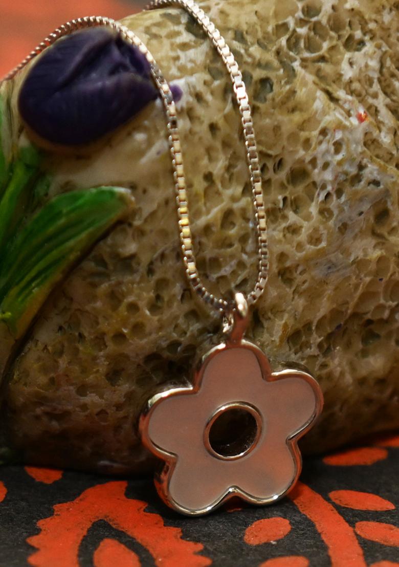 925 Pure Silver Floral Chain Pendant