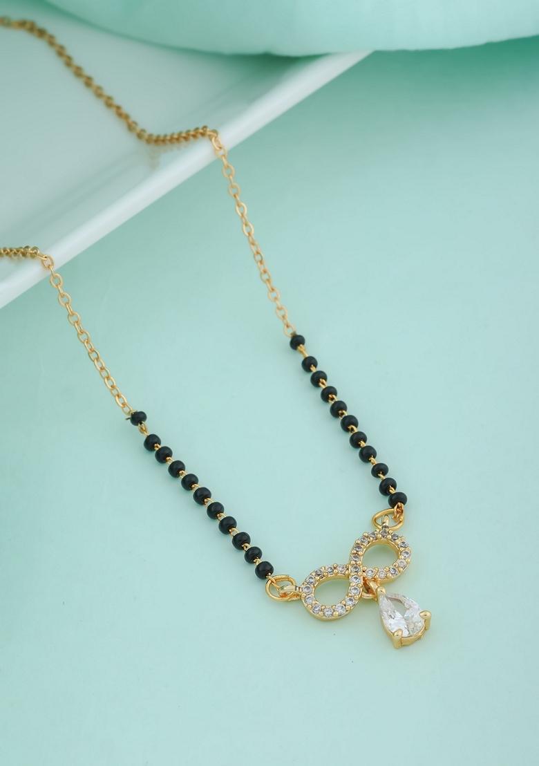 American Diamond Gold Plated Mangalsutra