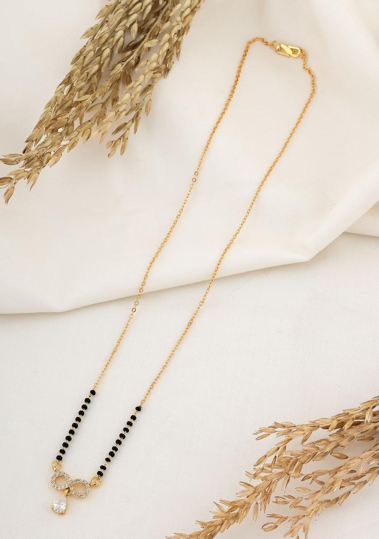 American Diamond Gold Plated Mangalsutra