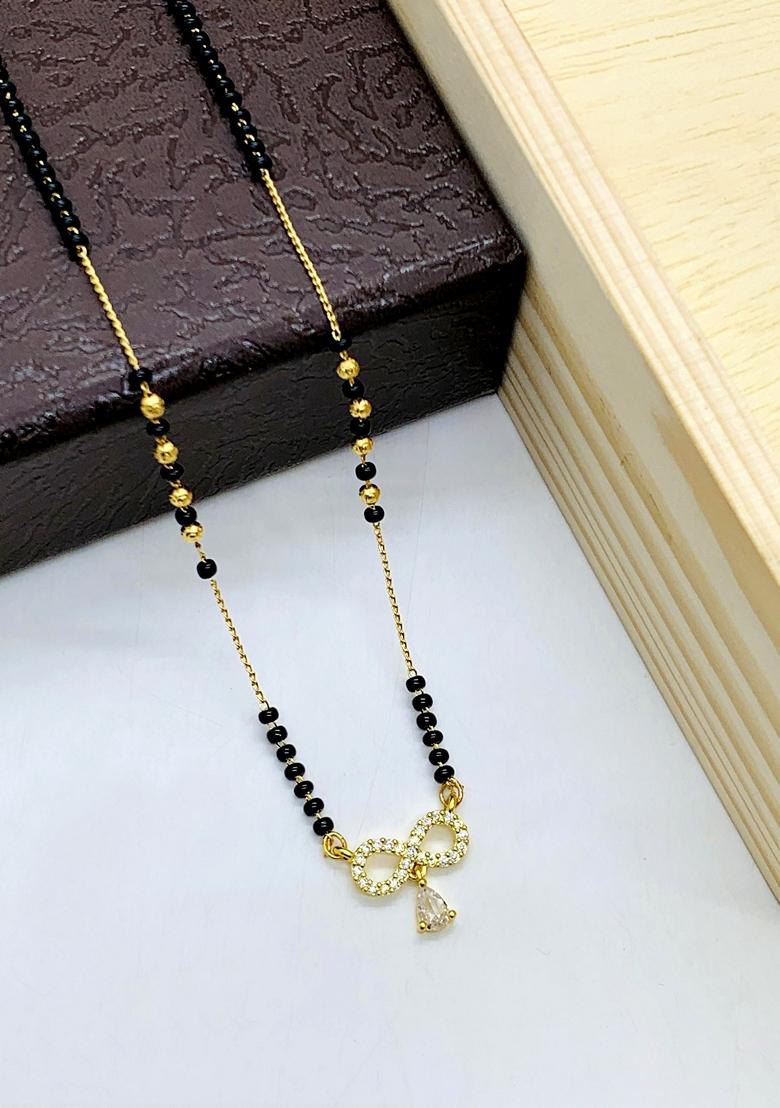 American Diamond Gold Plated Mangalsutra