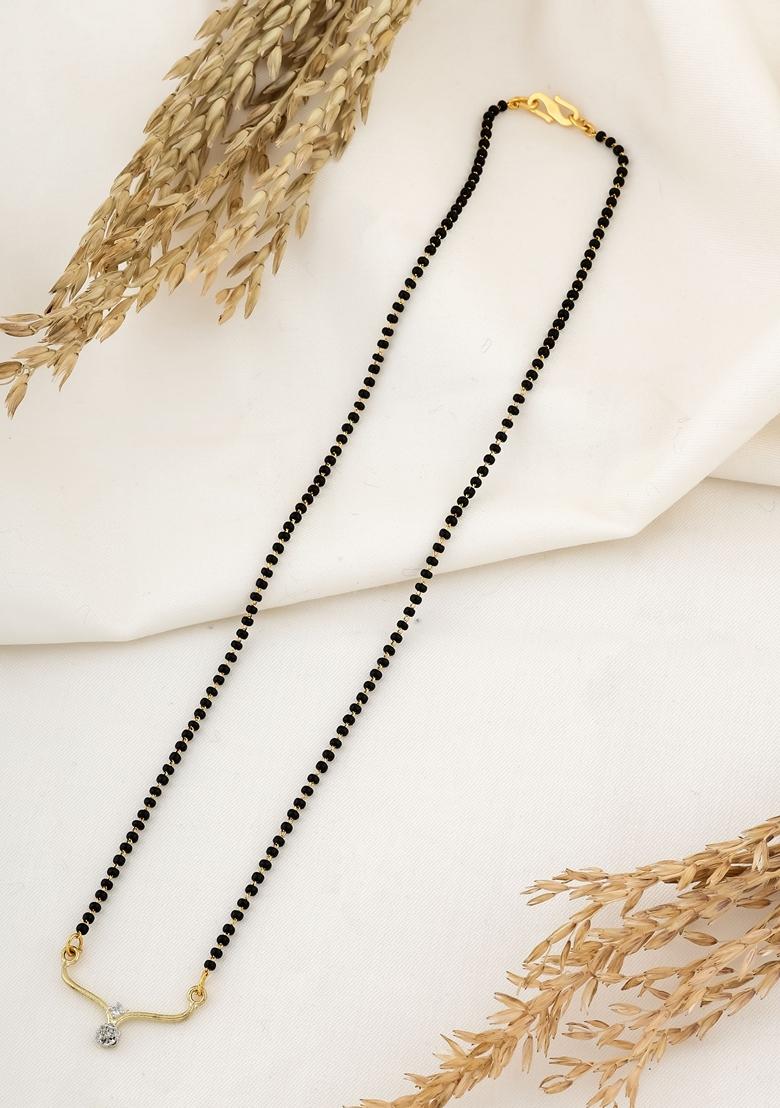 American Diamond Gold Plated Mangalsutra