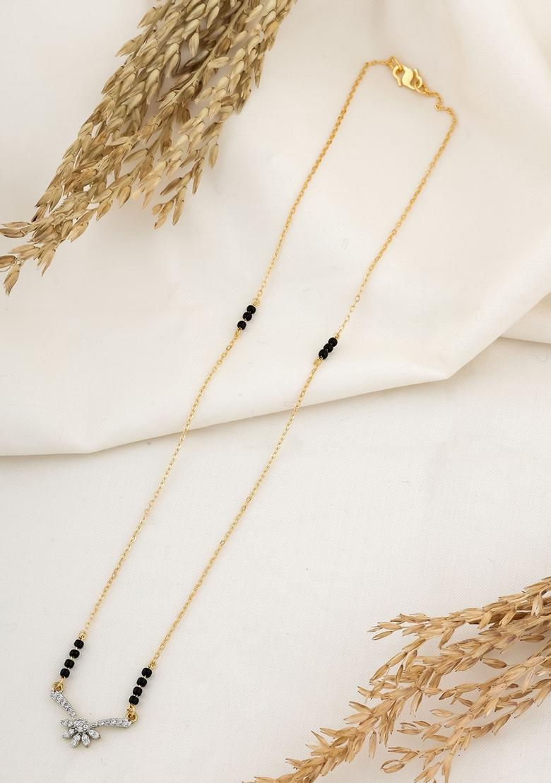 American Diamond Gold Plated Mangalsutra
